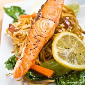 Salmon Teriyaki Noodle